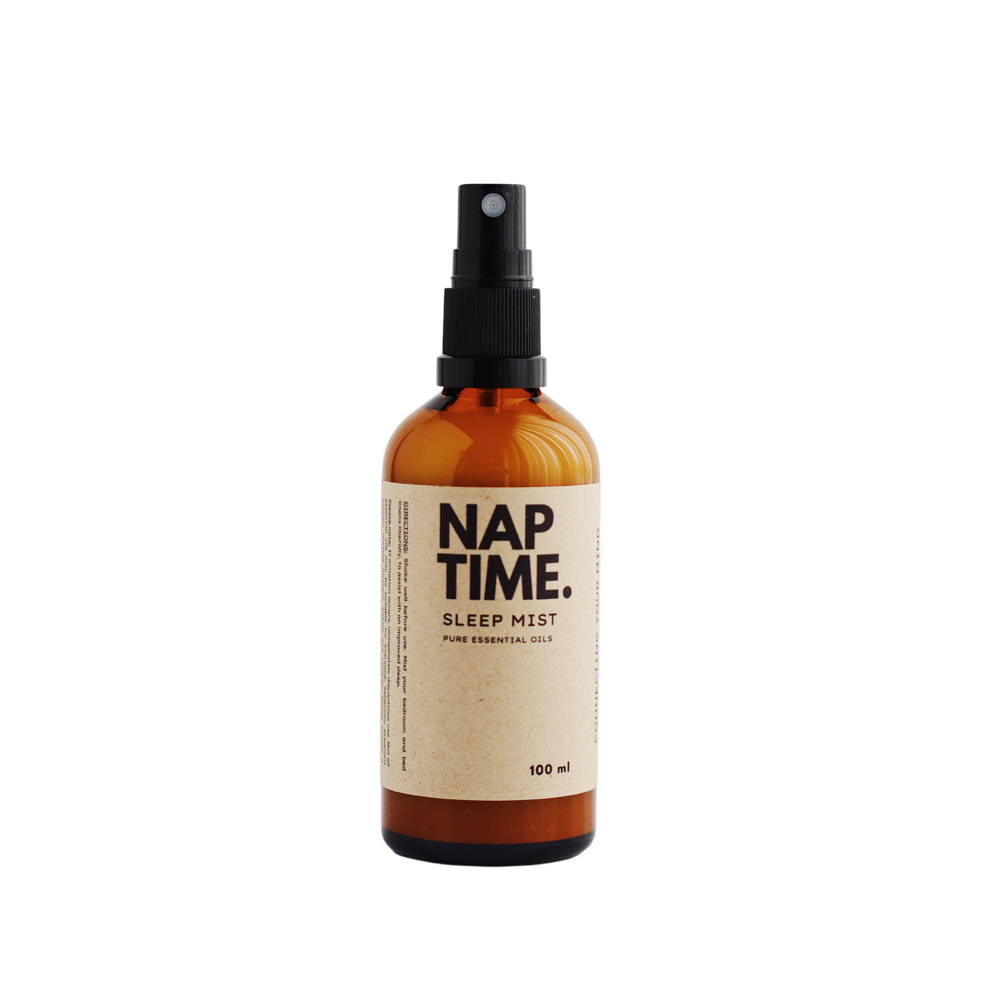 The image features Australia’s Best all-natural sleep spray. It includes one 100 ml bottle of sleep mist with spray nozzles. The Product is labelled with a minimalism design, containing pure essential oils designed to promote better sleep naturally.